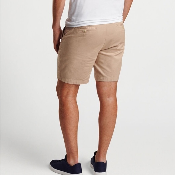 Peter Millar Washed Twill Tan Shorts - Picture 2 of 8